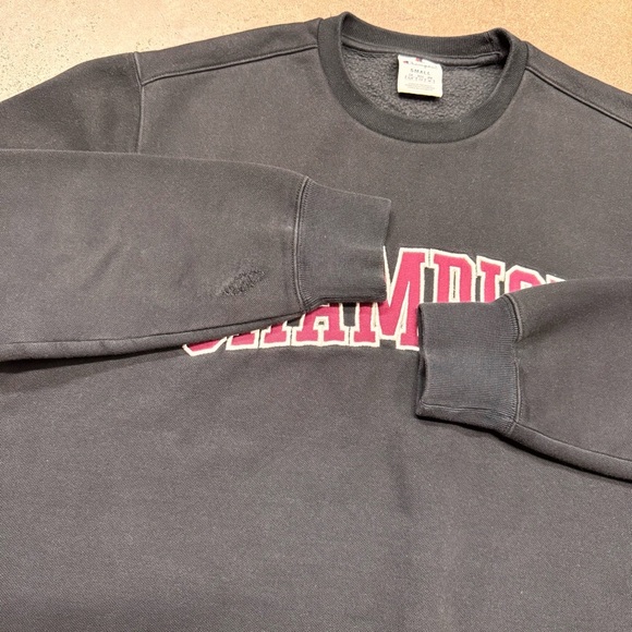 Vintage Champion Block Logo Tackle Twill Sweatshirt - Picture 7 of 8